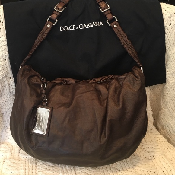 Dolce & Gabbana Handbags - Dolce & Gabbana brown leather hobo bag